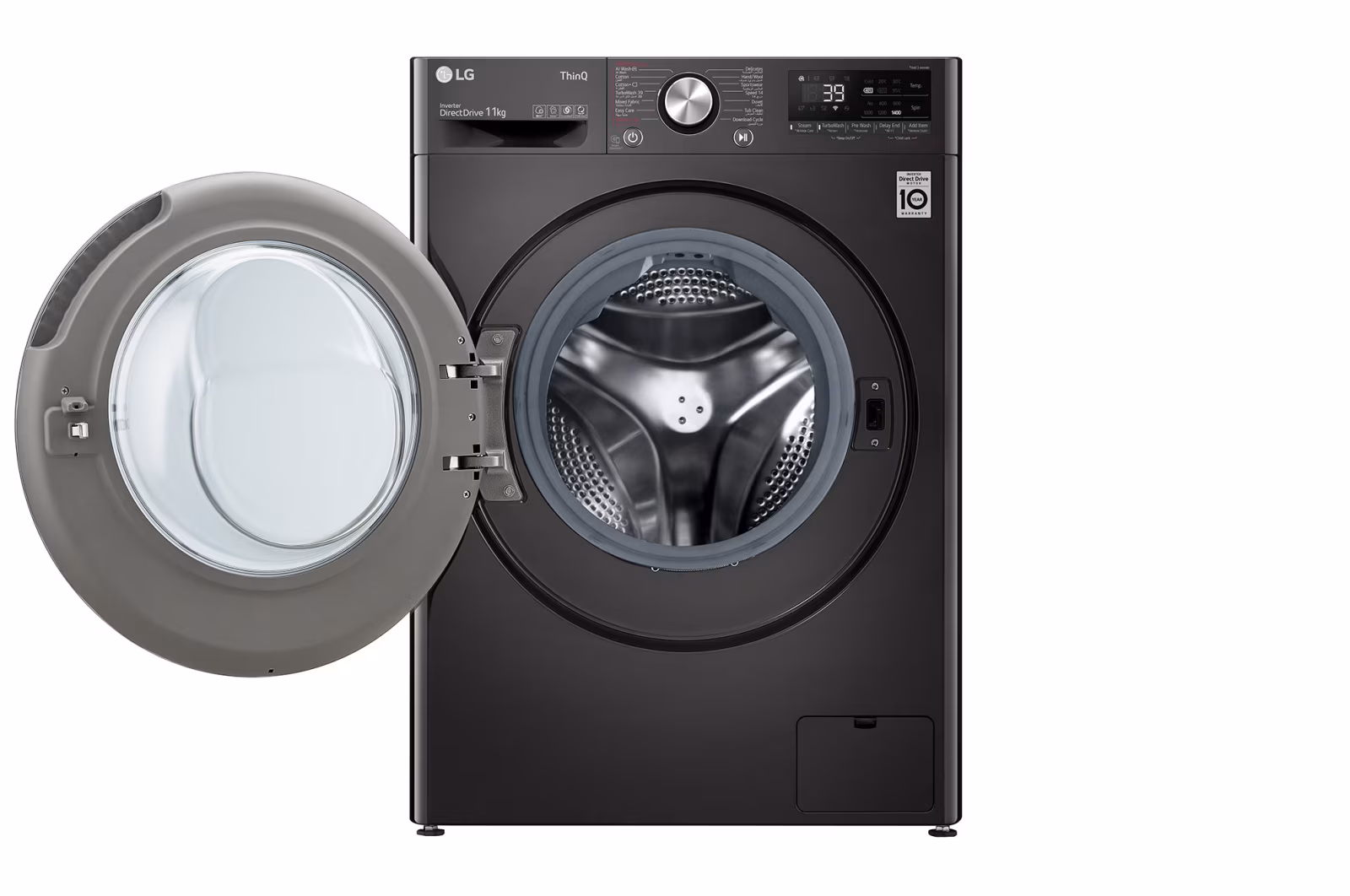 قیمت و خرید ماشین لباسشویی ال جی WR9011 ظرفیت 11 کیلوگرم رنگ دودی مدل WR9011PBG
