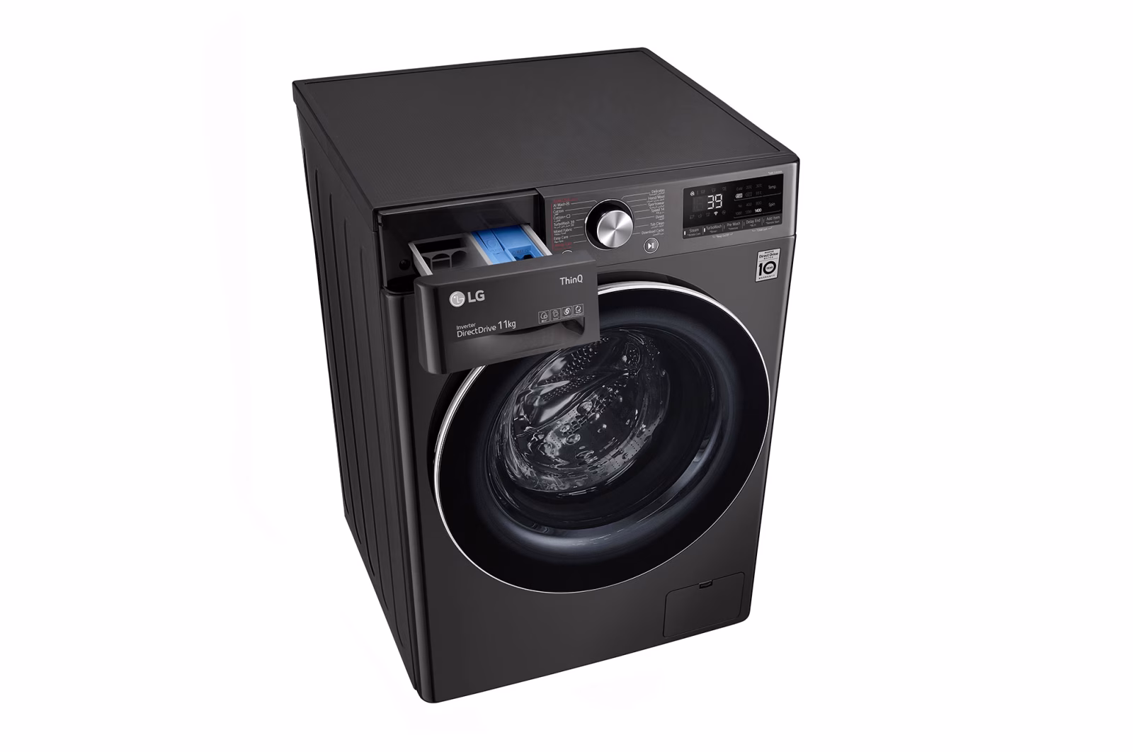 قیمت و خرید ماشین لباسشویی ال جی WR9011 ظرفیت 11 کیلوگرم رنگ دودی مدل WR9011PBG